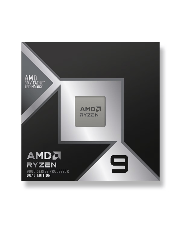 Процесор AMD RYZEN 9 9950X3D2 Dual Edition, 16-Core, 4.3 GHz, 192MB, 200W, AM5, BOX, без охладител - 100-100001978WOF - 2