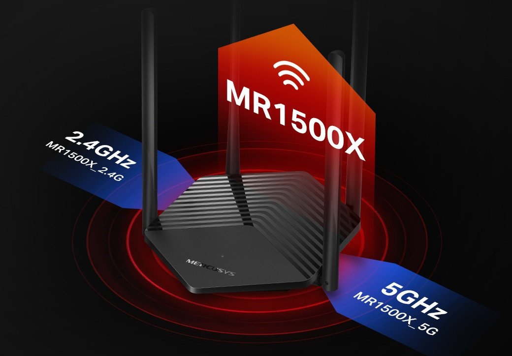 WiFi рутер Mercusys MR1500X, AX1500 Dual-Band - 2