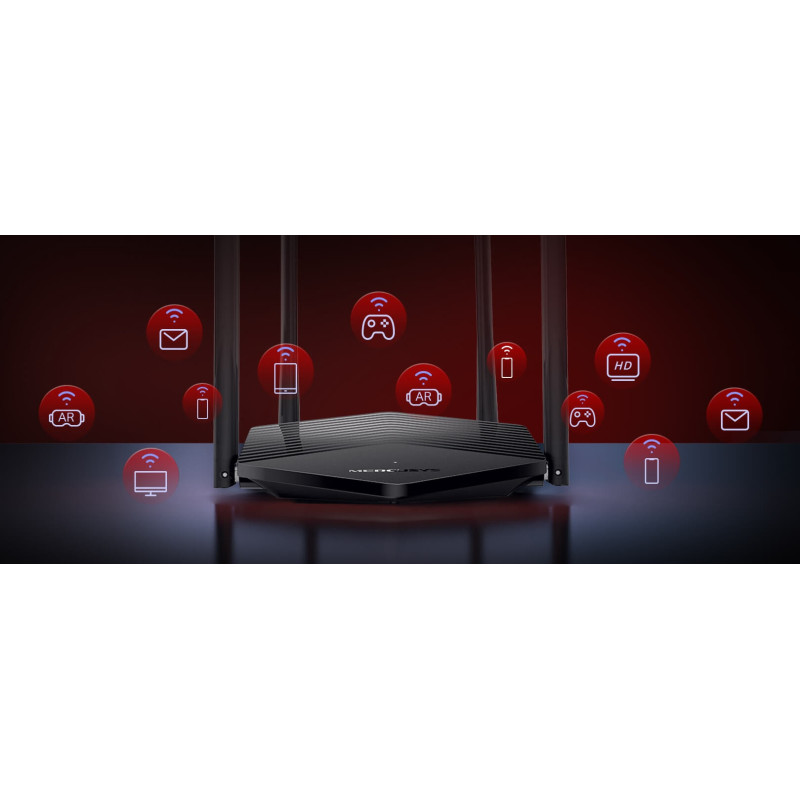 WiFi рутер Mercusys MR1500X, AX1500 Dual-Band - 8