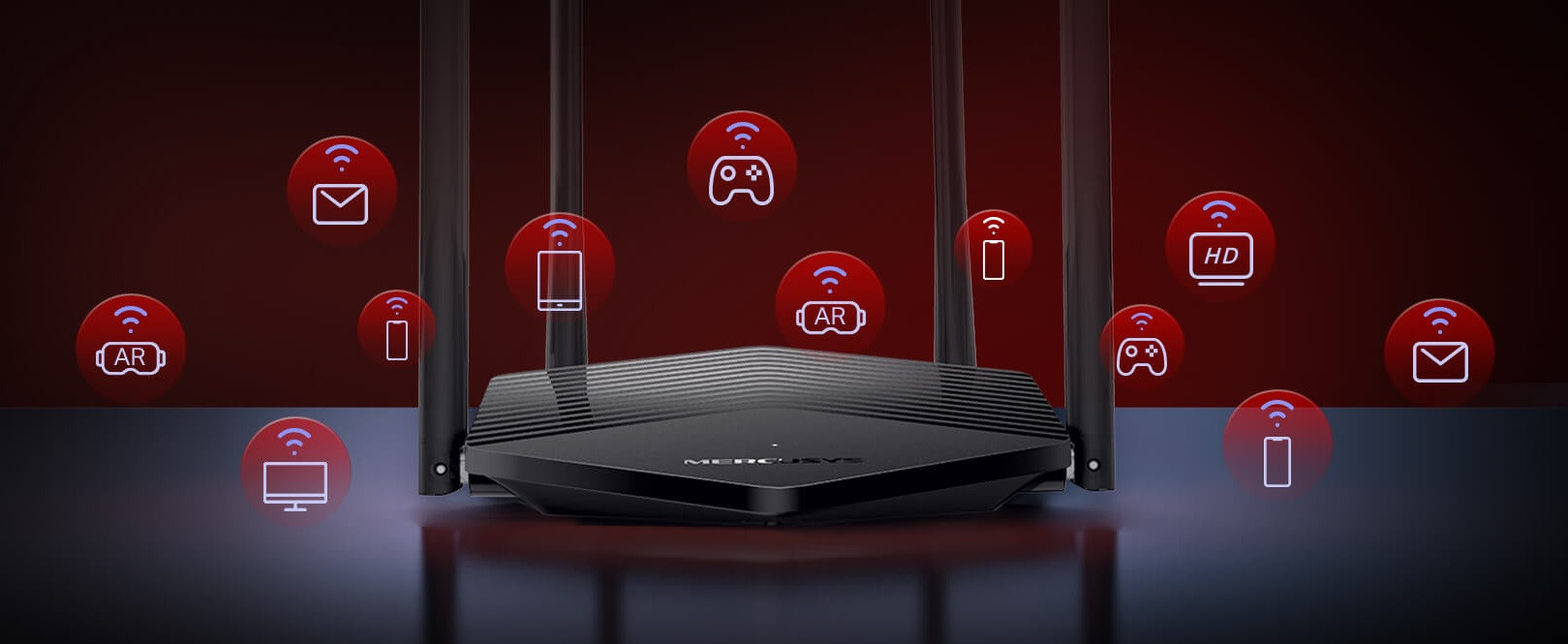 WiFi рутер Mercusys MR1500X, AX1500 Dual-Band - 8