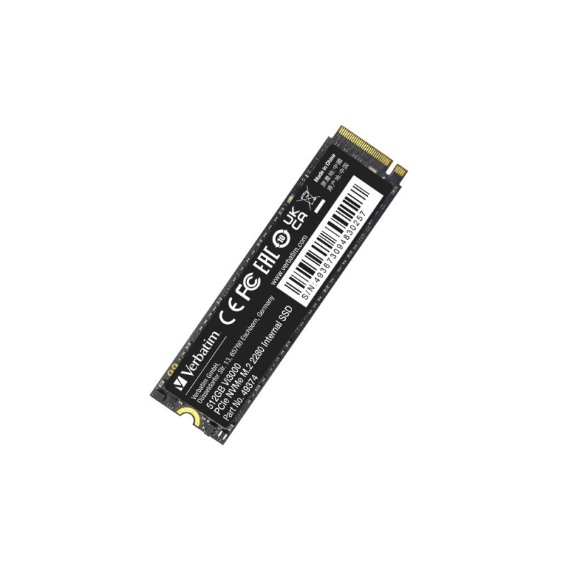 SSD диск Verbatim Vi3000, 512GB NVMe PCIe Gen 3 M.2, 3300/2500 MB/s - 49374 - 1