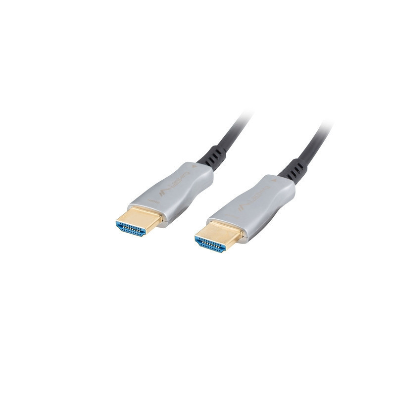 HDMI кабел Lanberg, 10m optical HDMI M/M v2.0 черен - CA-HDMI-20FB-0100-BK - 1