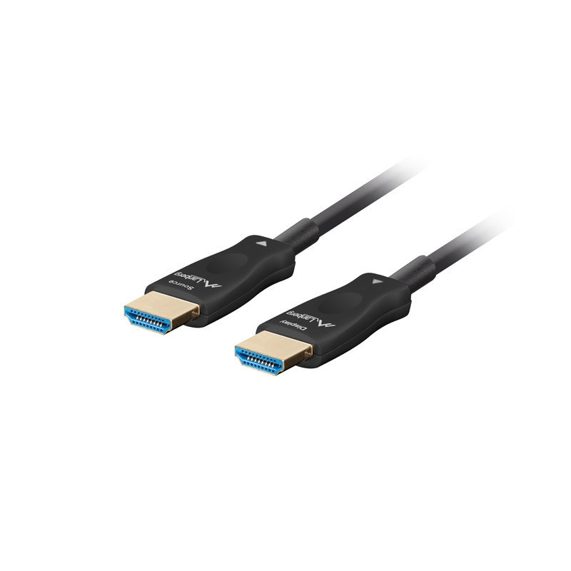 Кабел LANBERG HDMI, 40m оптичен AOC 2.1 черен - CA-HDMI-30FB-0400-BK - 1