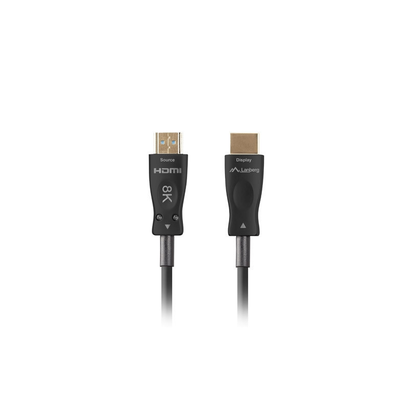 Кабел LANBERG HDMI, 40m оптичен AOC 2.1 черен - CA-HDMI-30FB-0400-BK - 2