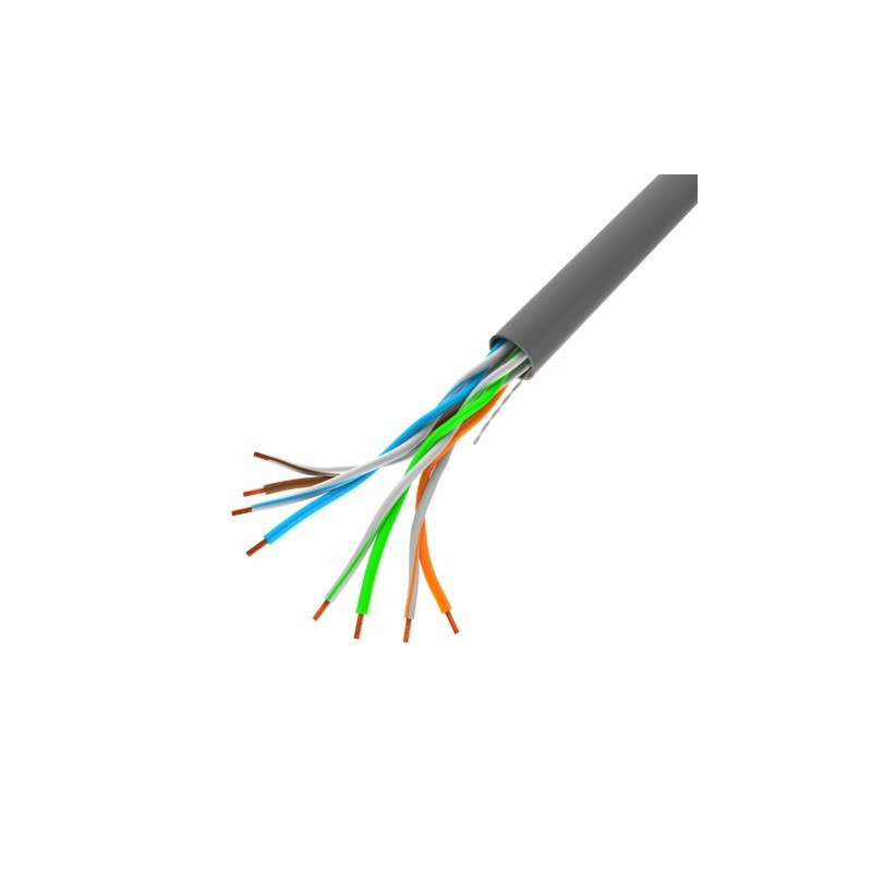 Мрежов кабел Lanberg CAT.5e UTP, 100m solid cu grey - LCU5-11CU-0100-S - 2