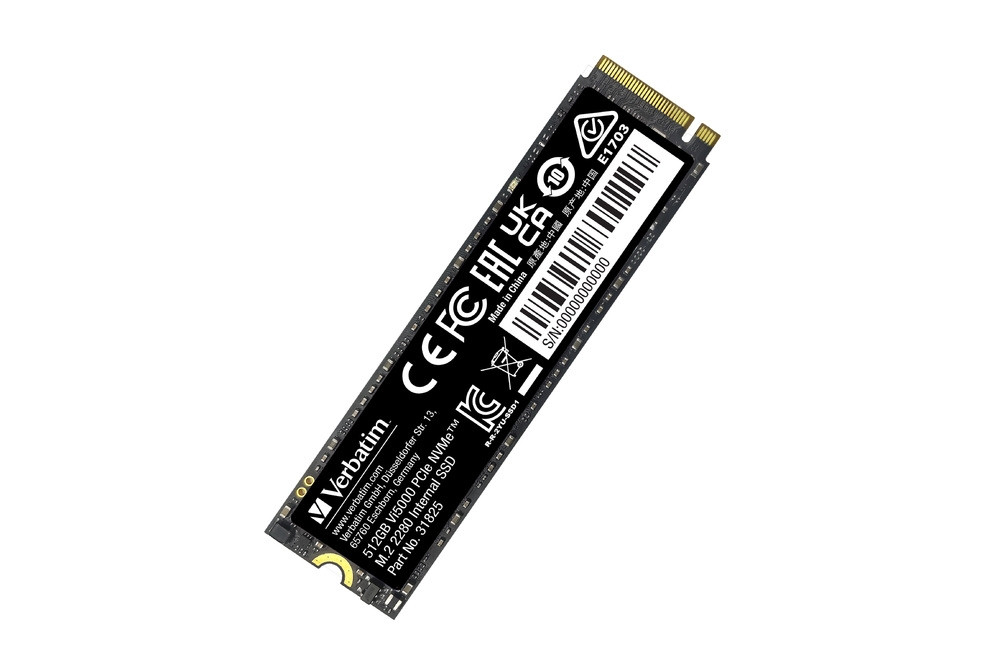 SSD диск Verbatim Vi5000, 512GB NVMe PCIe Gen 4 M.2, 5000/2500 MB/s - 31825 - 1