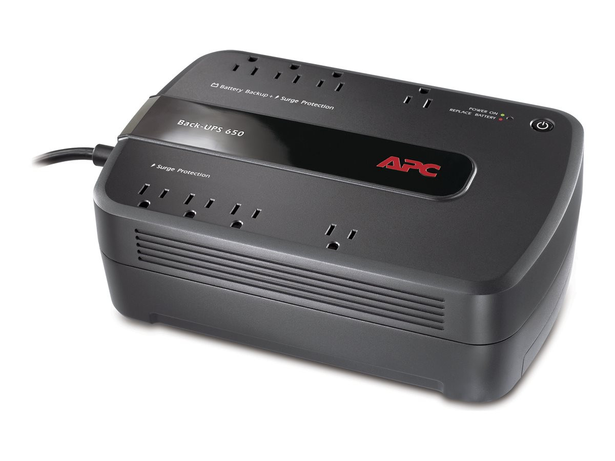 Захранване APC Back-UPS BE650G1, 650VA 390W, 120V, 8 NEMA outlets (4 surge) - 1