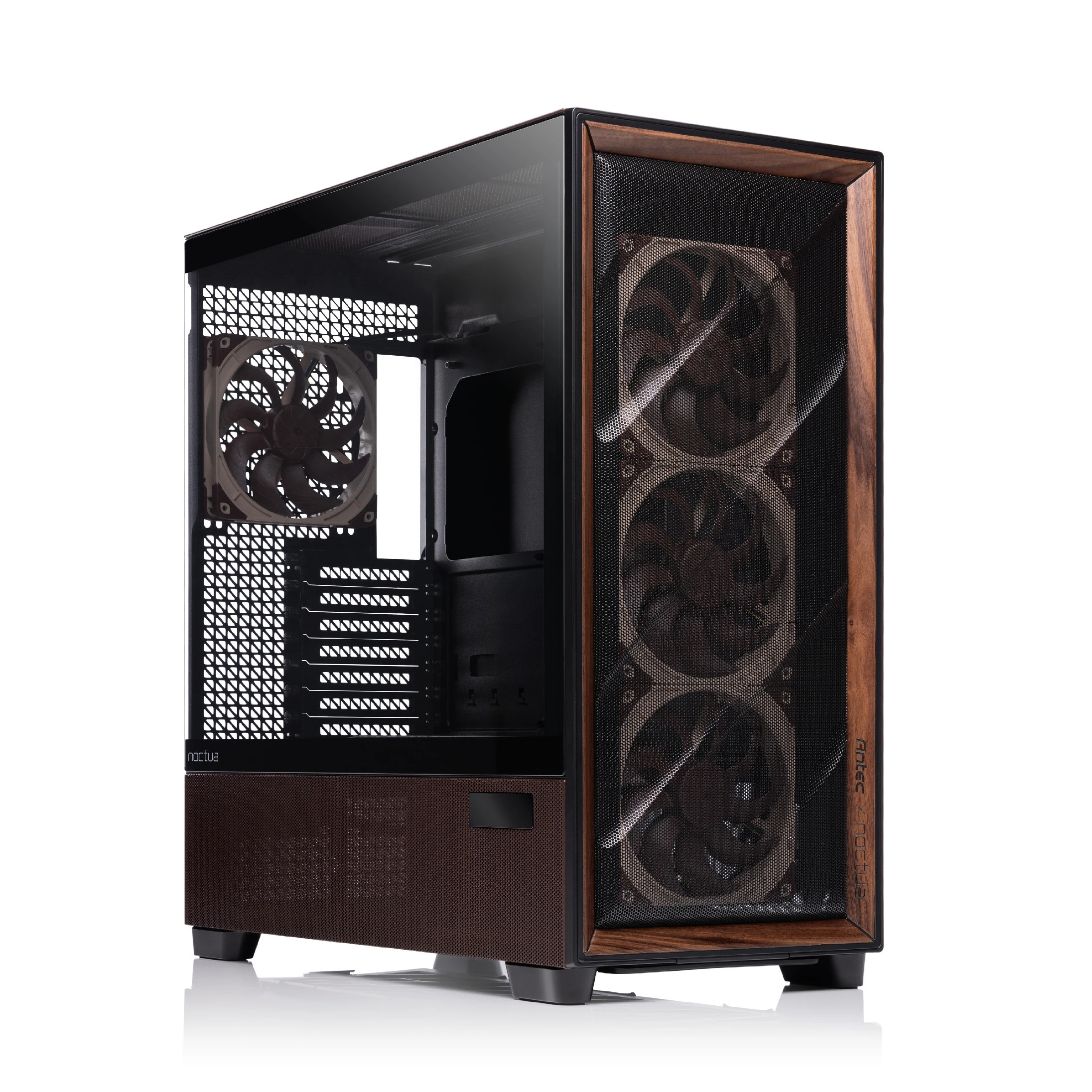 Кутия за компютър Noctua Antec Flux Pro, Middle Tower, E-ATX, Tempered Glass, 6 вентилатора включени - ANTEC-FLUX-PRO-NE