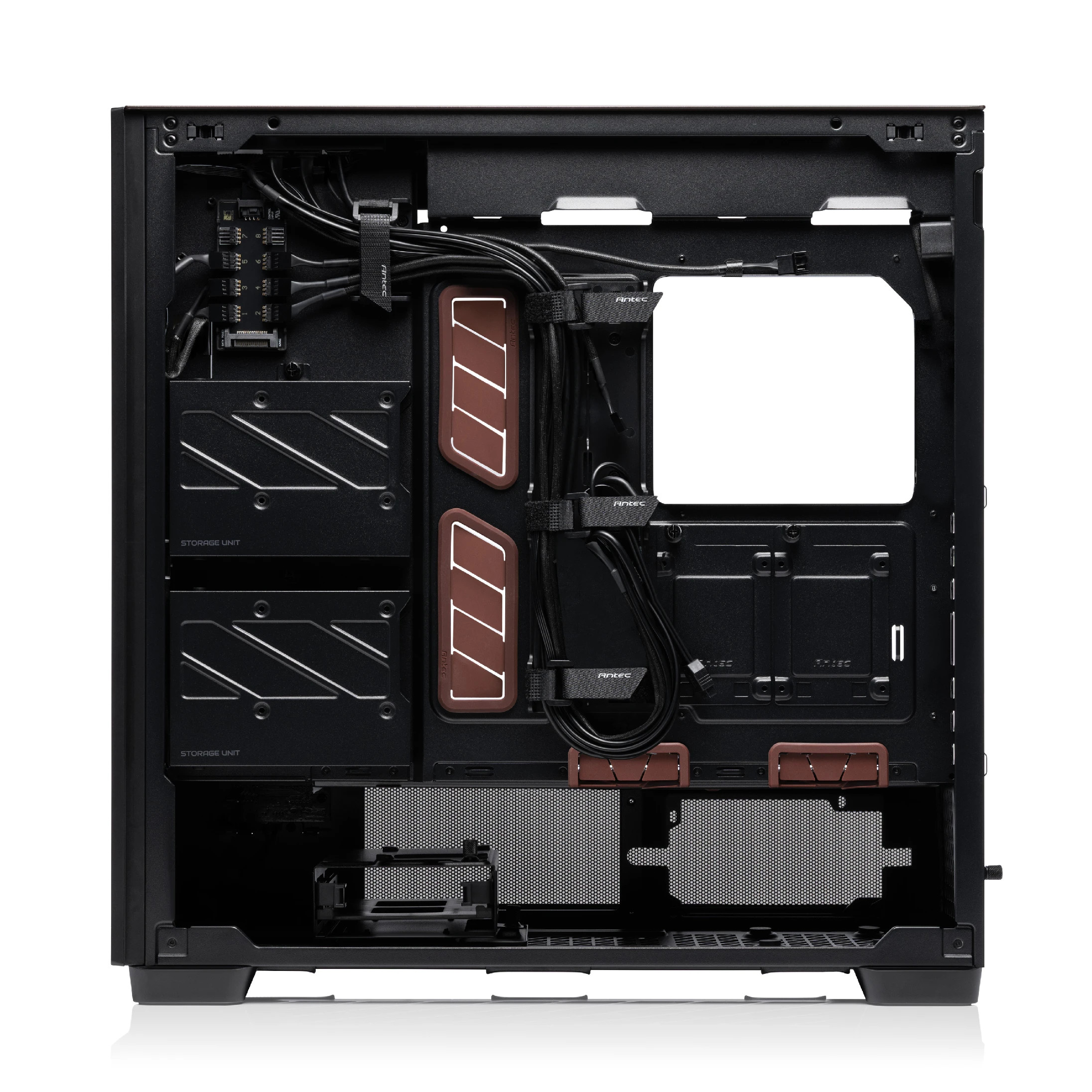Кутия за компютър Noctua Antec Flux Pro, Middle Tower, E-ATX, Tempered Glass, 6 вентилатора включени - ANTEC-FLUX-PRO-NE - 6