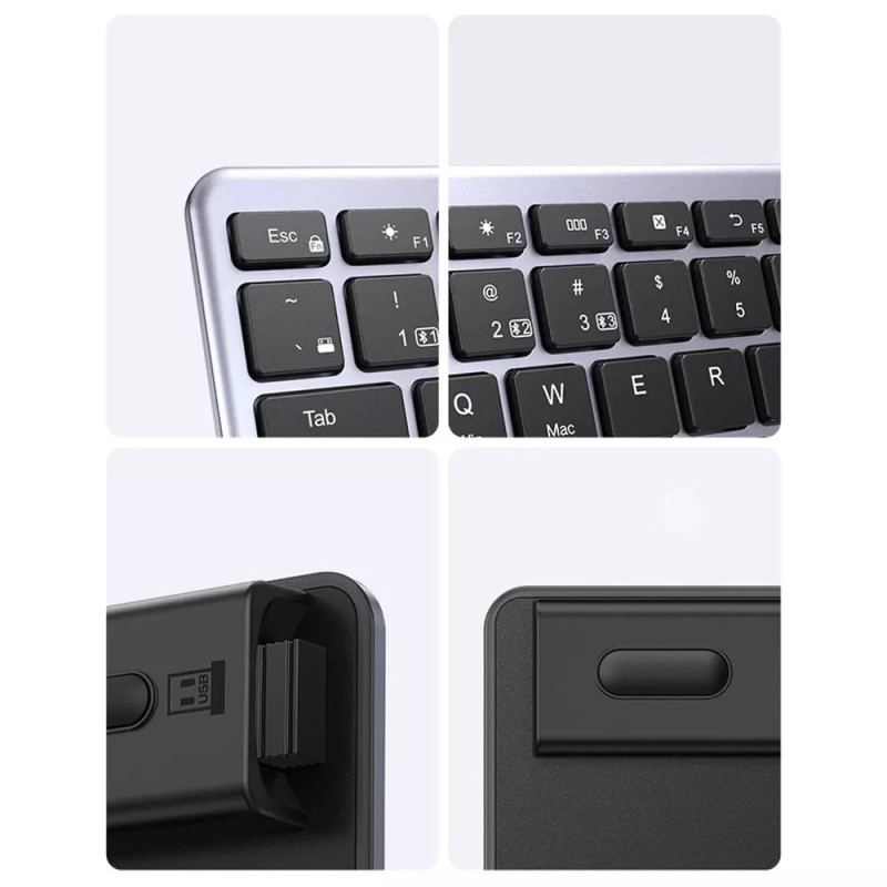 Bluetooth клавиатура UGREEN 15258, Bluetooth 5.0/2.4GHz, Silent Touch, Numpad - 15258 - 5