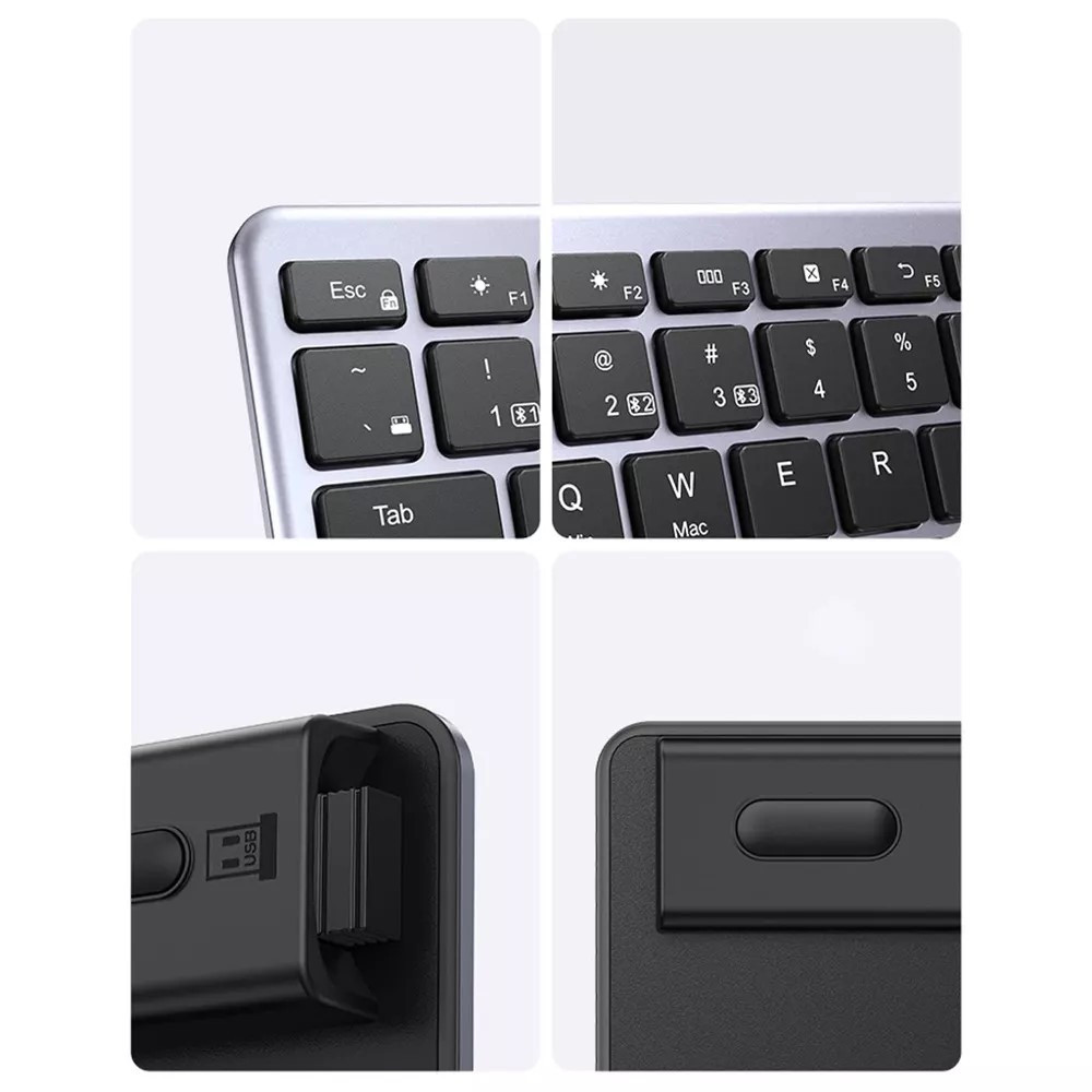 Bluetooth клавиатура UGREEN 15258, Bluetooth 5.0/2.4GHz, Silent Touch, Numpad - 15258 - 5