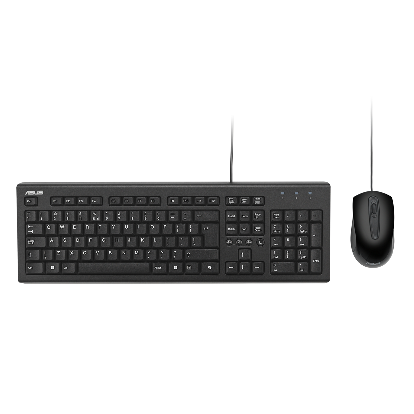 Комплект клавиатура и мишка ASUS U2000, USB жица 1.5M, черен - 90-XB1000KM001K0 - 1