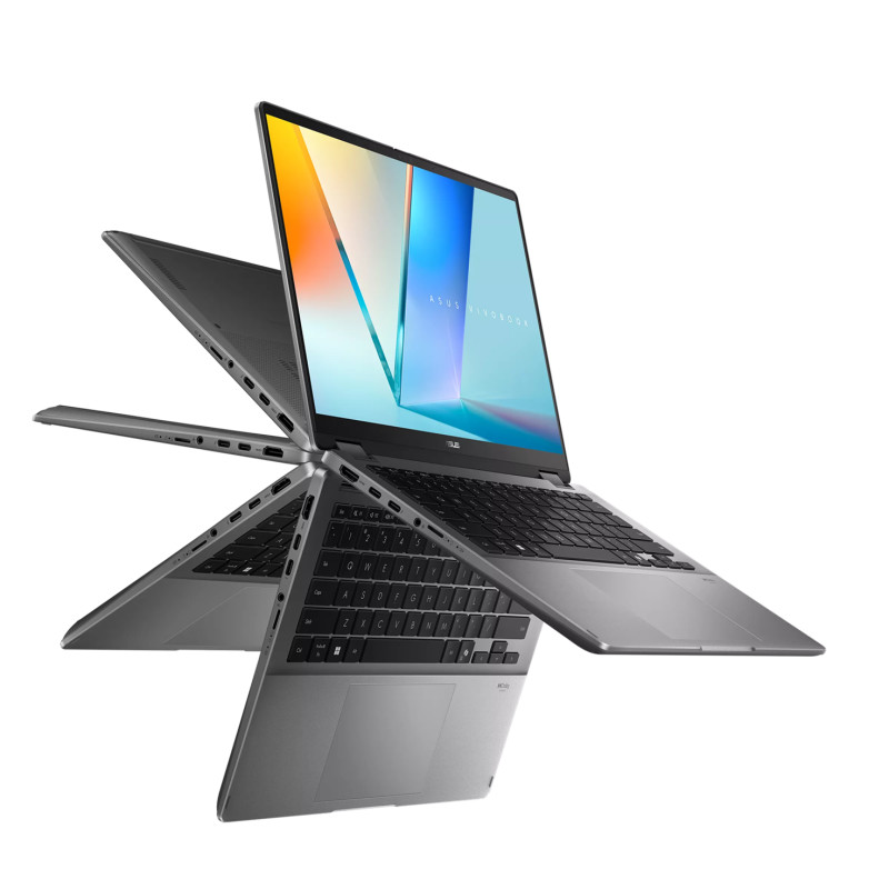 Лаптоп ASUS VivoBook 14 Flip TP3407SA-SG155W, 14" OLED WUXGA тъч, Intel Core Ultra 7 258V, 32GB LPDDR5X, 1TB SSD, Windows 11 Home - 90NB14Y1-M00HM0 - 2