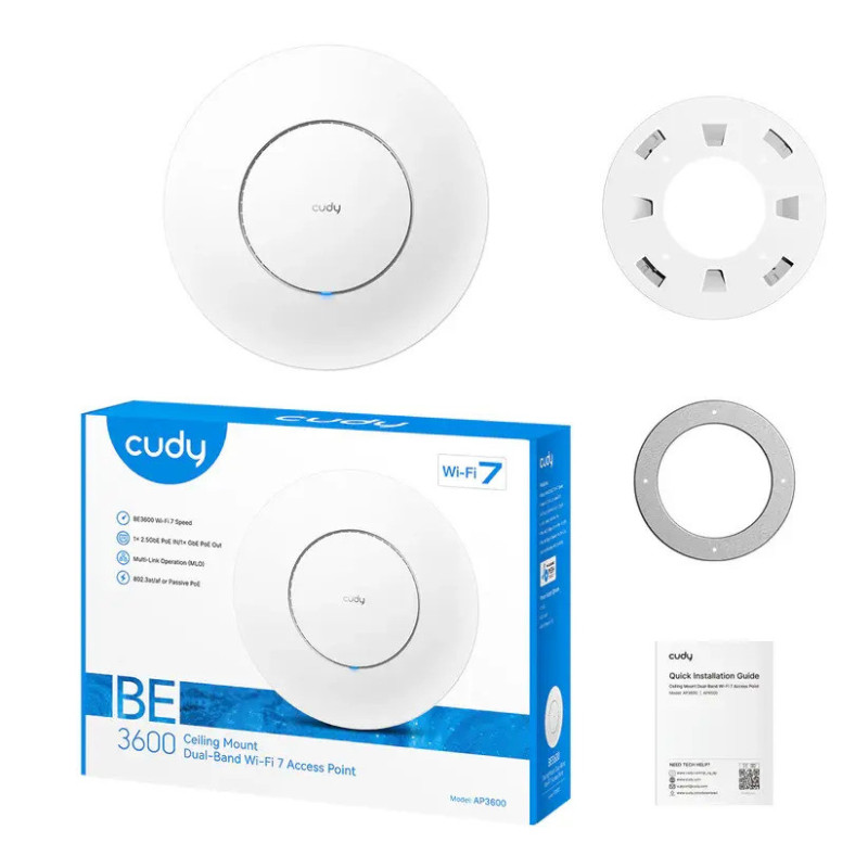 Безжична точка за достъп Cudy AP3600-P, WiFi 7 BE3600, 2.5 Gbps - CUDY-AP3600-P - 5