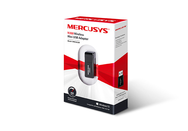 Безжичен мини USB адаптер Mercusys MW300UM, N300 802.11n - 7
