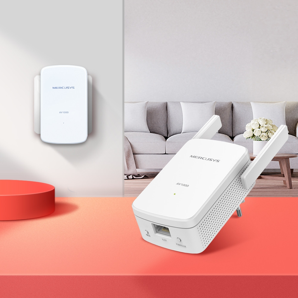 Powerline адаптер Mercusys MP510 KIT, AV1000 Gigabit WiFi - 9