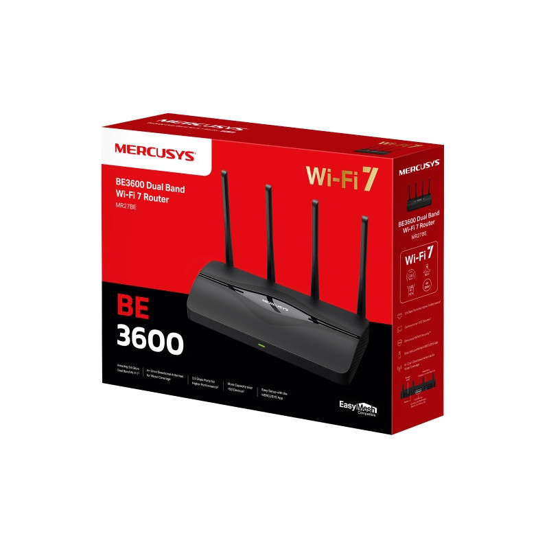 Wi-Fi 7 рутер Mercusys MR27BE BE3600 - 9