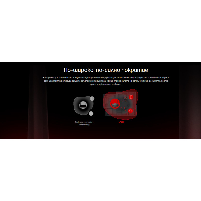 WiFi рутер Mercusys MR60X, 2-лентов WiFi 6 AX1500 - 8