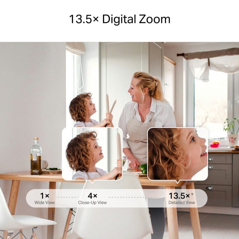 Домашна охранителна Wi-Fi камера MERCUSYS MC230, 5MP, Pan/Tilt, H.264, Micro SD slot - 3