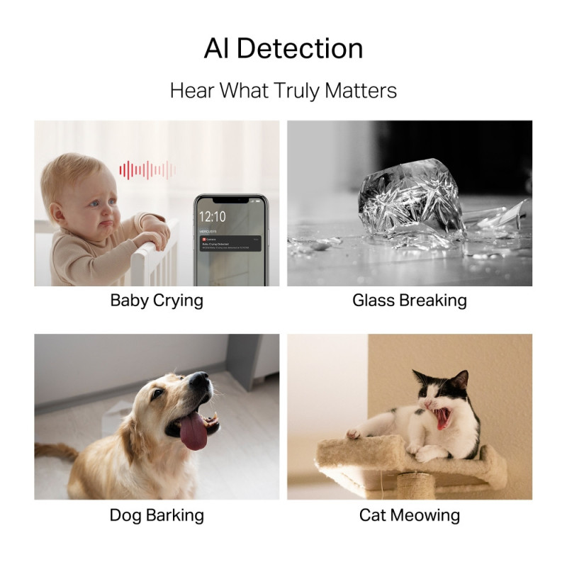 Домашна охранителна Wi-Fi камера MERCUSYS MC230, 5MP, Pan/Tilt, H.264, Micro SD slot - 6