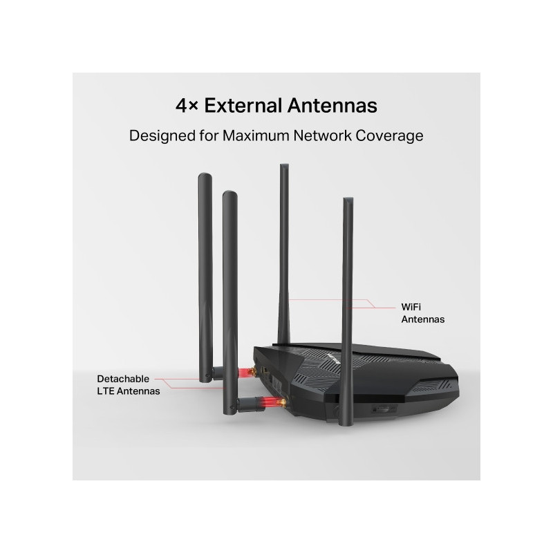 Безжичен рутер Mercusys MB235-4G, 4G+ Cat6, AC1200, Dual Band, Gigabit  - 8