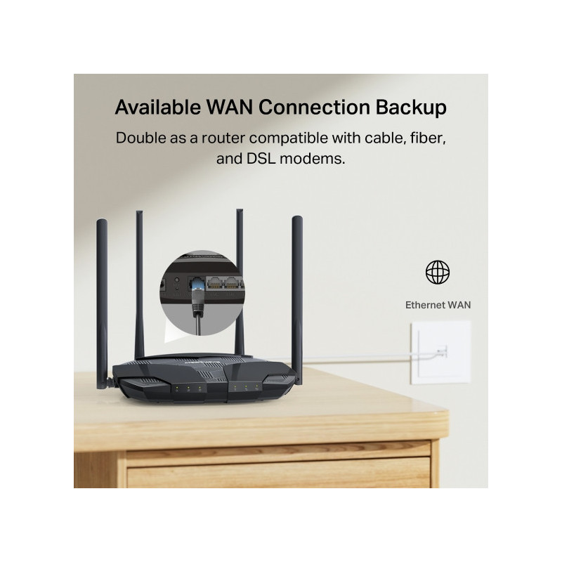 Безжичен рутер Mercusys MB235-4G, 4G+ Cat6, AC1200, Dual Band, Gigabit  - 10