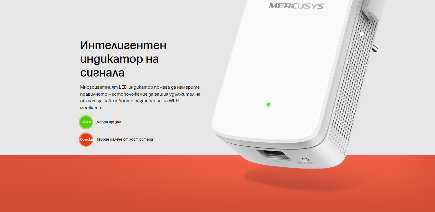 Удължител на обхват Mercusys ME30, AC1200, 2 външни антени - 5