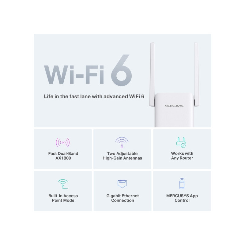 Удължител на обхват Mercusys ME70X AC1800 - 2