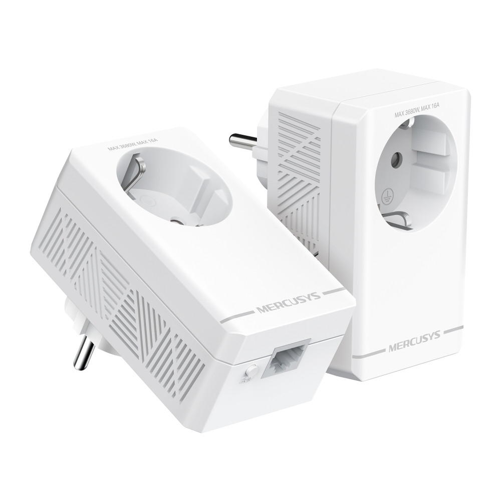 Powerline адаптер Mercusys MP500P KIT, Gigabit Ethernet, AV1000, Стартов комплект - 1