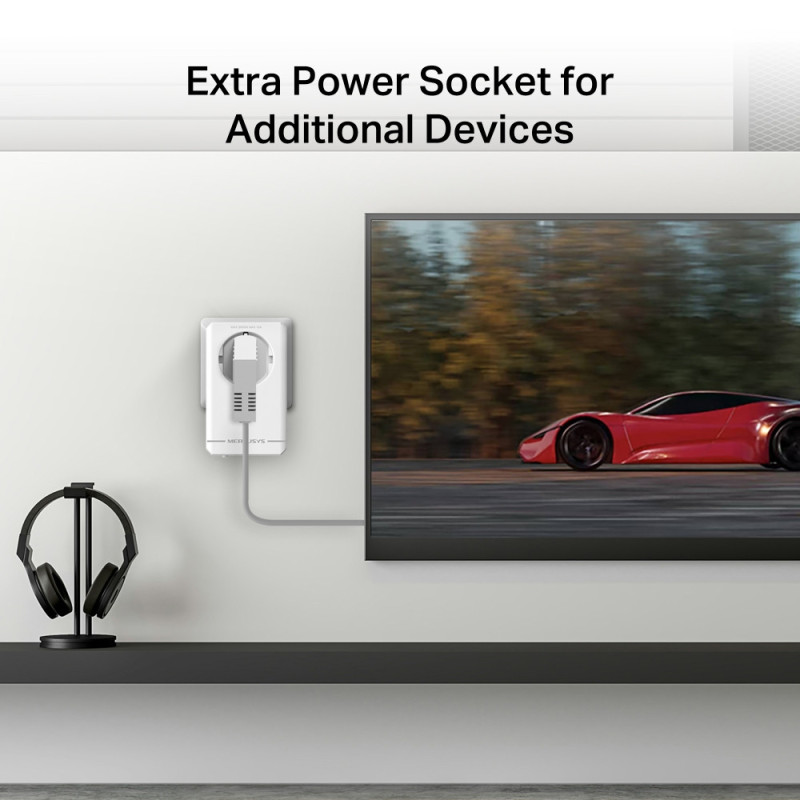 Powerline адаптер Mercusys MP500P KIT, Gigabit Ethernet, AV1000, Стартов комплект - 4