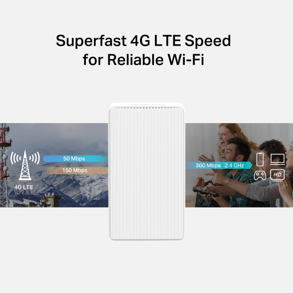 Безжичен  4G LTE рутер MERCUSYS MB112-4G, 300 Mbps - 7