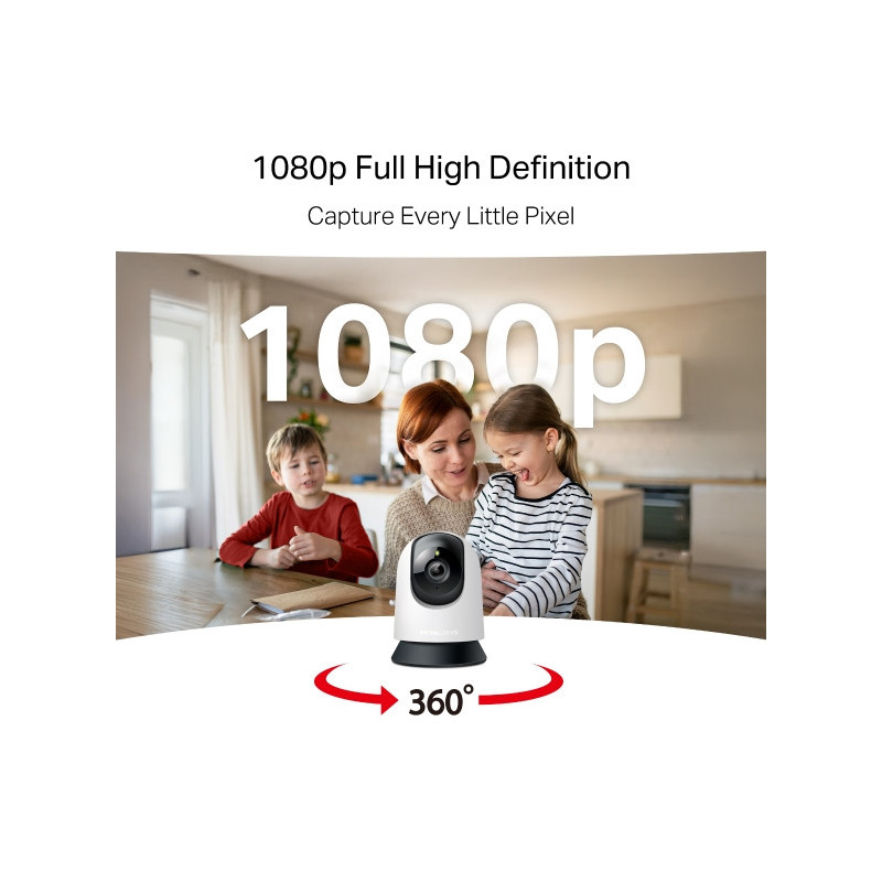 Домашна камера Wi-Fi Pan/Tilt Mercusys MC200, 1080p Full HD, вградена памет до 512GB -  - 3