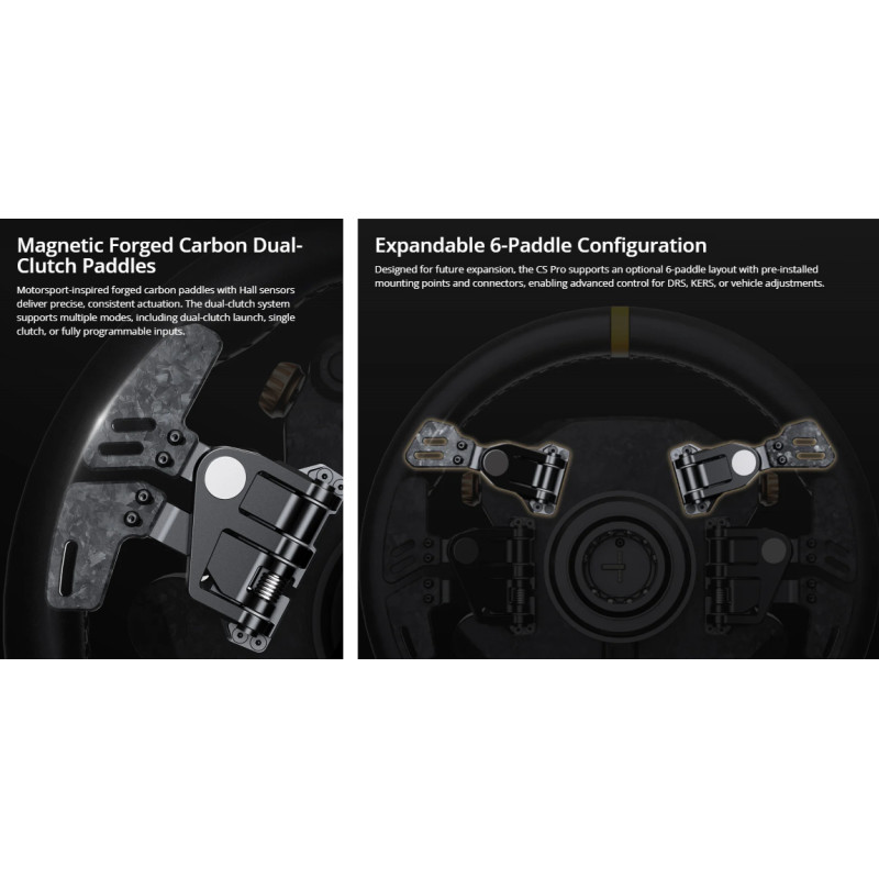 Геймърски волан MOZA RACING CS Pro, Авиационна алуминиева сплав, Карбонов корпус, PC за основа R5, R9 V2, R12 , R16, R21 - RS093 - 5