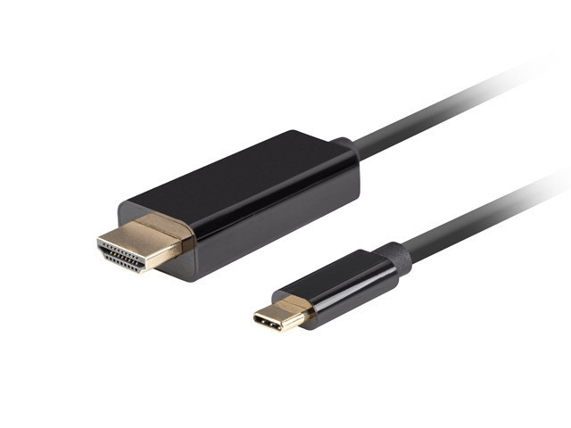 Кабел LANBERG USB-C към HDMI, 0.5m 4K 60Hz - CA-CMHD-10CU-0005-BK - 1