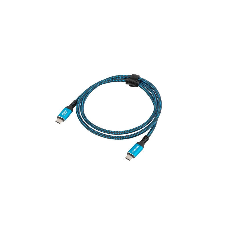 USB-C кабел Lanberg, 2m USB-C M/M 240W 8K 60Hz Black/Blue - CA-CMCM-45CU-0020-BK - 2