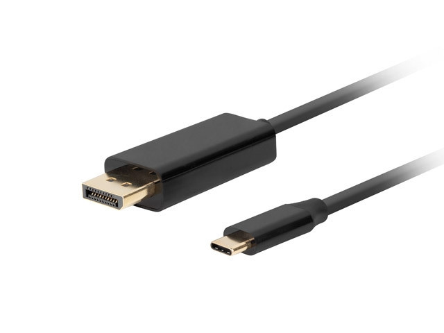 Кабел Lanberg USB-C към DisplayPort, 3m, 4K 60Hz, черен - CA-CMDP-10CU-0030-BK - 1