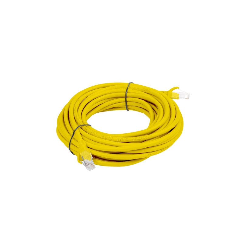 Patch cord кабел LANBERG Cat.6 UTP, 5m, жълт - PCU6-10CC-0500-Y - 2