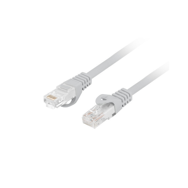 Патч кабел Lanberg CAT.6 UTP LSZH CCA, 3m, RJ-45, Grey - PCU6-10CU-0300-S - 1