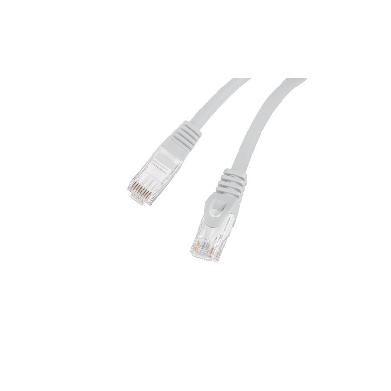 Патч кабел Lanberg CAT.6 UTP LSZH CCA, 3m, RJ-45, Grey - PCU6-10CU-0300-S - 3