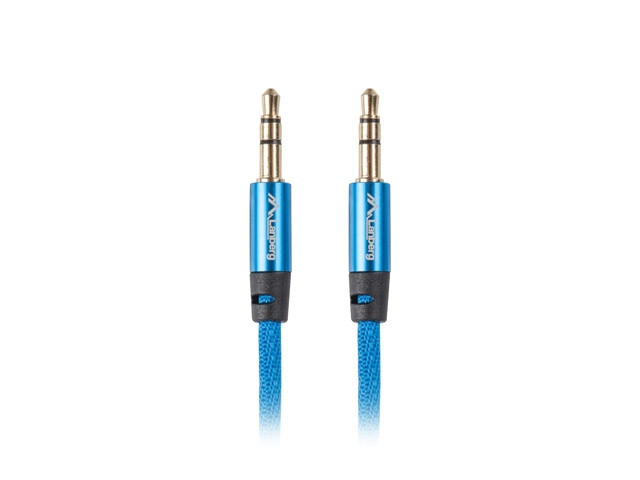 Аудио кабел LANBERG, Stereo Mini Jack 3.5mm 3-pin M/M 2m Blue - CA-MJMJ-10CU-0020-BL - 2