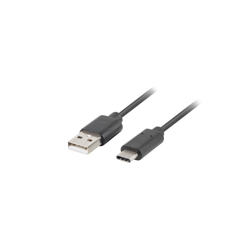USB кабел Lanberg, USB-C(M) към USB-A(M) 2.0 1.8m черен - CA-USBO-20CU-0018-BK - 1