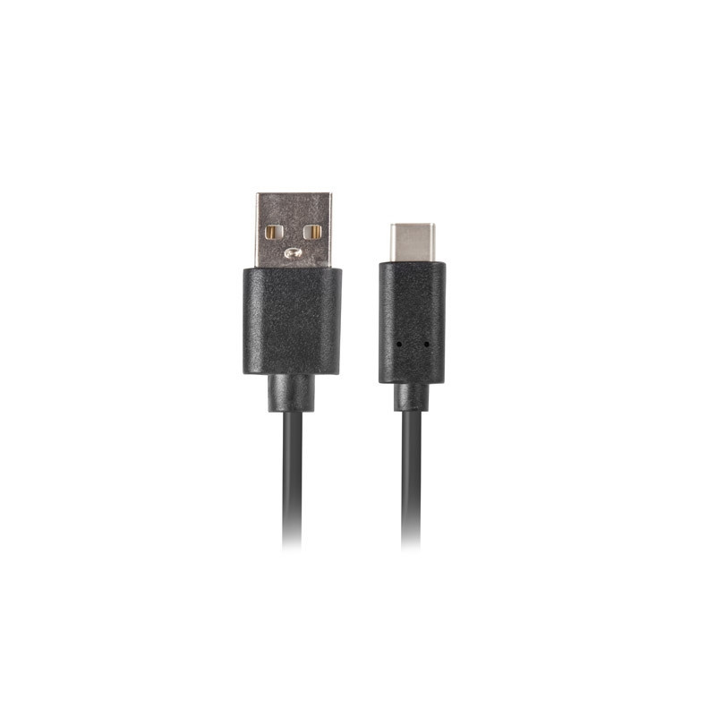 USB кабел Lanberg, USB-C(M) към USB-A(M) 2.0 1.8m черен - CA-USBO-20CU-0018-BK - 2