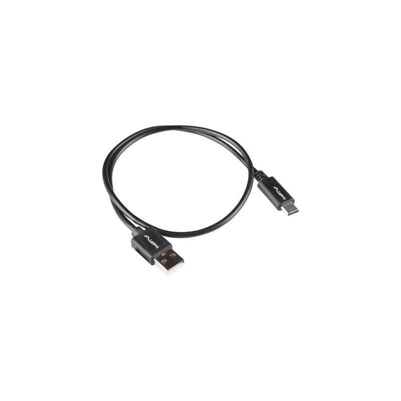 Кабел Lanberg USB-C към USB-A 2.0, 1m, черен - CA-USBO-15CU-0010-BK - 4