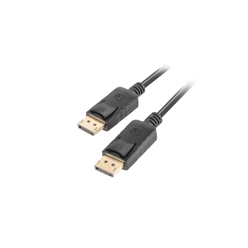Видео кабел LANBERG DisplayPort 1.2 M/M, 0.5m, 4K, черен - CA-DPDP-10CC-0005-BK - 1