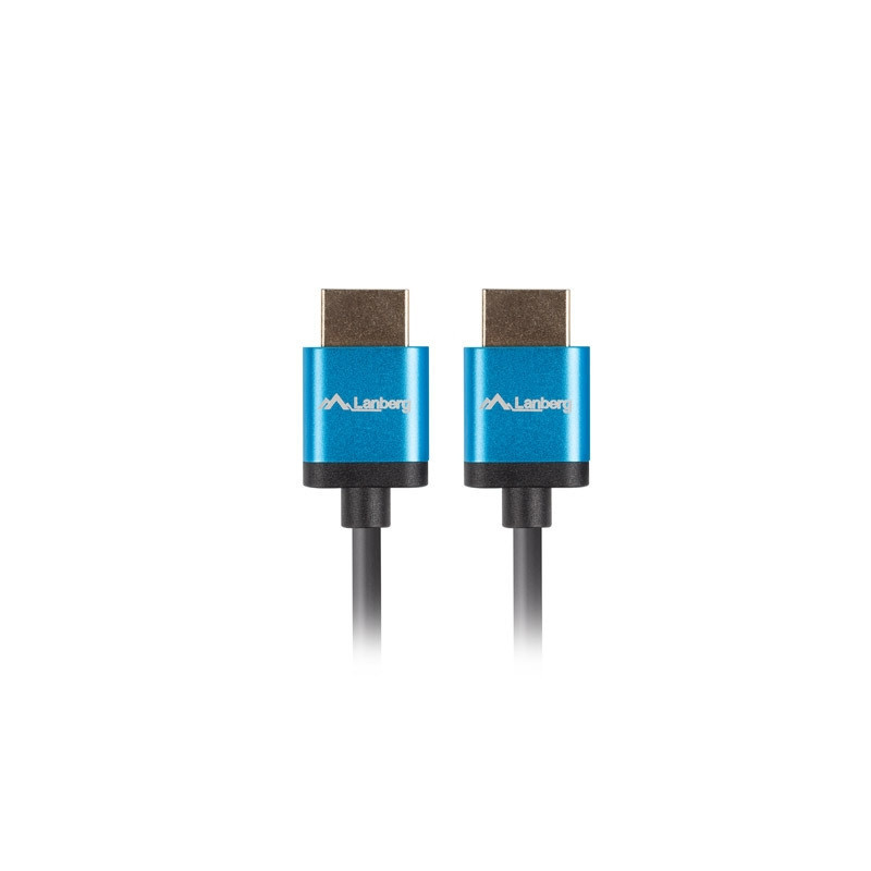 HDMI кабел Lanberg, HDMI M/M V2.0 1.8m 4K Slim черен - CA-HDMI-22CU-0018-BK - 2