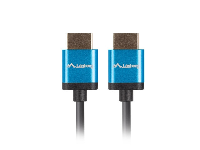 HDMI кабел Lanberg, HDMI M/M V2.0 1.8m 4K Slim черен - CA-HDMI-22CU-0018-BK - 2