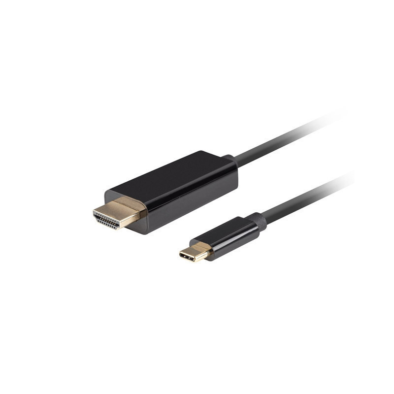 Кабел LANBERG USB-C към HDMI, 1.8m 4K 60Hz черен - CA-CMHD-10CU-0018-BK - 1