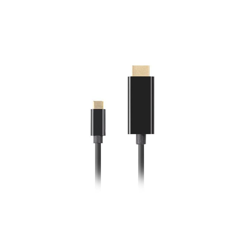 Кабел LANBERG USB-C към HDMI, 1.8m 4K 60Hz черен - CA-CMHD-10CU-0018-BK - 3