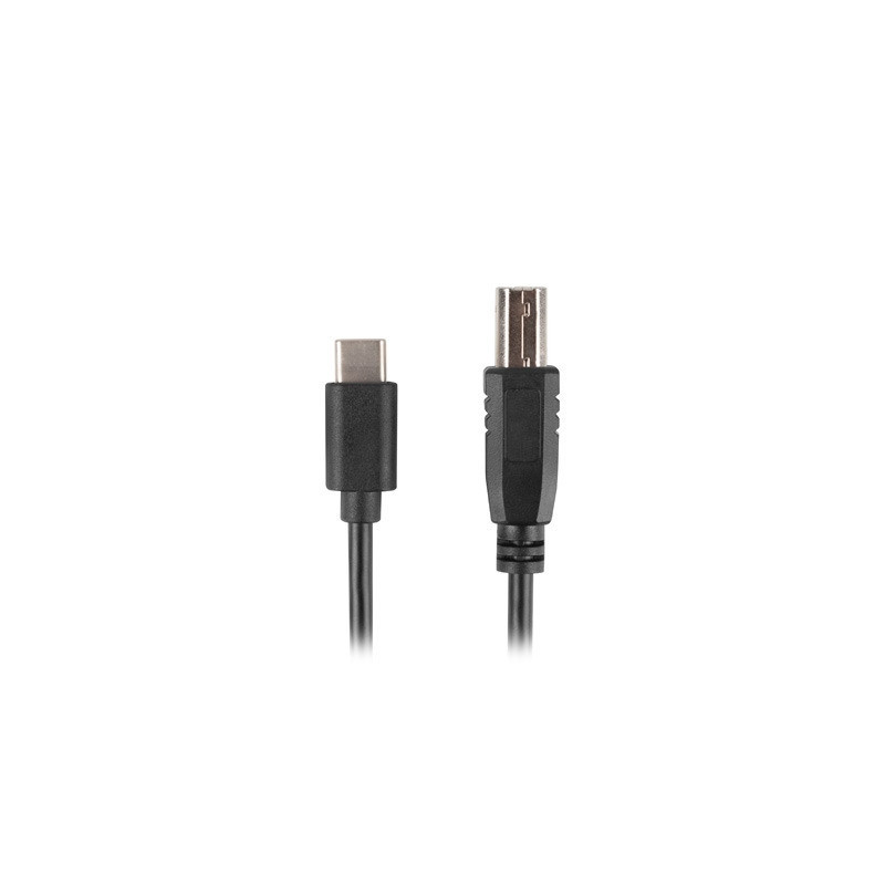 Кабел LANBERG USB-C (M) към USB-B (M) 2.0, 1.8m, Черен - CA-USBA-14CC-0018-BK - 2