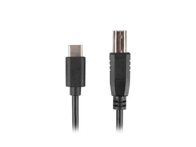 Кабел LANBERG USB-C (M) към USB-B (M) 2.0, 1.8m, Черен - CA-USBA-14CC-0018-BK - 2
